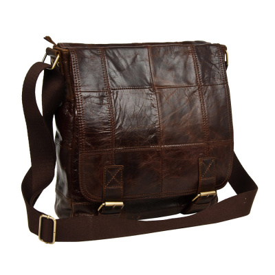 Мужская кожаная сумка 5192 коричневая (Темно-коричневый)