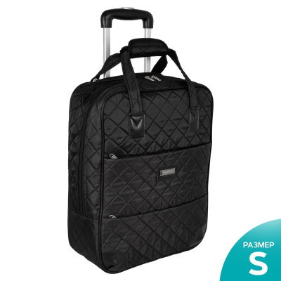 Чемодан S малый тканевый П7095 (Черный)