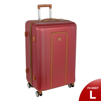 Чемодан L пластик большой РР5509 (3-ой) 28" (Бордовый)