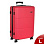 Чемодан L пластик большой Р612 (3-ой) 28" (Красный)