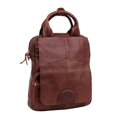 Мужская кожаная сумка 0248к (Темно-коричневый)