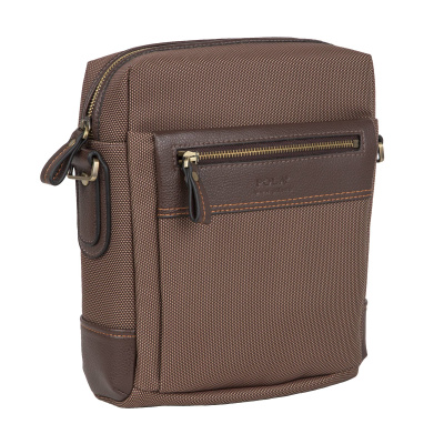 Мужская кожаная сумка К8039 бежевая (Бежевый)