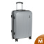 Чемодан М пластик средний РР5661 (2-ой) 24" (Серебро)
