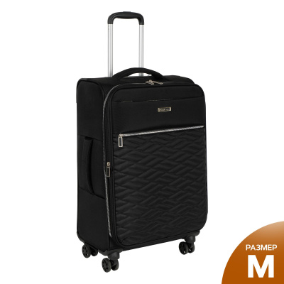 Чемодан средний Р2007 (3-ой) 24" (Черный)