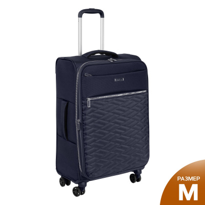 Чемодан средний Р2007 (3-ой) 24" (Темно-синий)